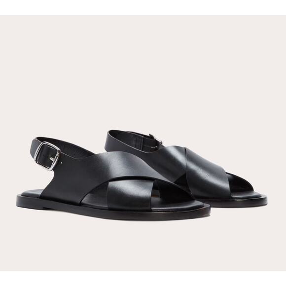 NEW Everlane The City Crossover Sandal In Black Size 8 - Picture 1 of 9